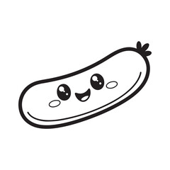 kawaii food Coloring page, Bold and easy Coloring Page, kawaii coloring page, Kawaii Drink Coloring Page, cute kawaii food and drink Coloring Page, line art, black and white image