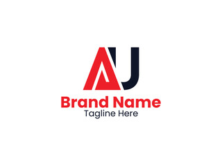 Letter AU, UA letter logo design. Initial letter UA uppercase monogram logo.