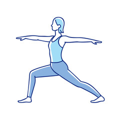 warrior pose virabhadrasana icon, warrior pose virabhadrasana vector,