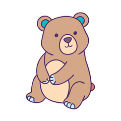 bear vector icon, bear vector illustration - simple illustration of bear, perfect for logos, and bear -themed designs.