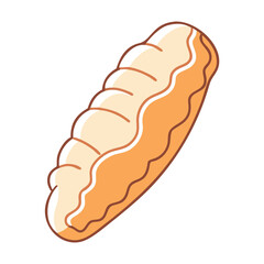 beaver tail pastry vector icon, beaver tail pastry vector illustration - simple illustration of beaver tail pastry, perfect for logos, and beaver tail pastry -themed designs.