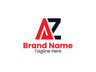 Vector AZ logo, Letter AZ, ZA letter logo design. Initial letter ZA uppercase monogram logo.