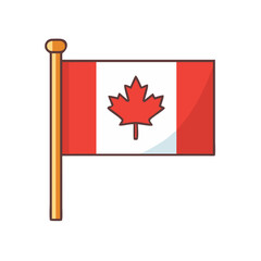 canadian flag vector icon, canadian flag vector illustration - simple illustration of canadian flag, perfect for logos, and canadian flag -themed designs.