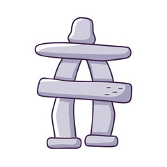 inukshuk vector icon, inukshuk vector illustration - simple illustration of inukshuk, perfect for logos, and inukshuk -themed designs.
