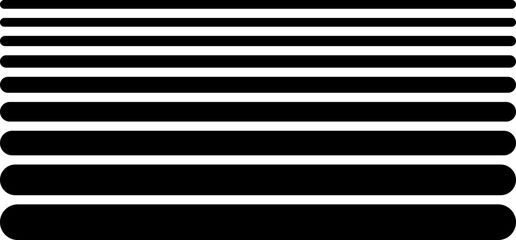 Black on white horizontal speed line pattern thick to thin.