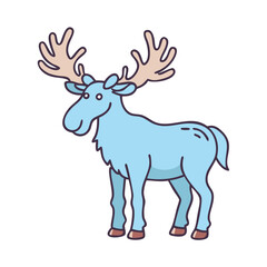 moose vector icon, moose vector illustration - simple illustration of moose, perfect for logos, and moose -themed designs.