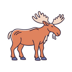 moose vector icon, moose vector illustration - simple illustration of moose, perfect for logos, and moose-themed designs.