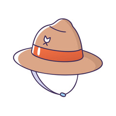 mountie hat vector icon, mountie hat vector illustration - simple illustration of mountie hat, perfect for logos, and mountie hat -themed designs.