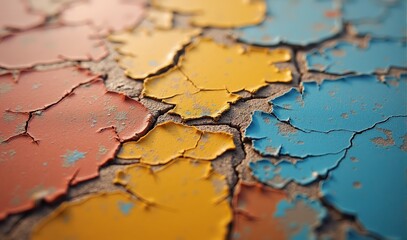 Obraz premium Cracked painted surface