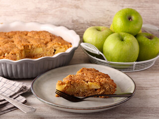 Whole meal apple pie