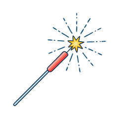 sparkler vector icon, sparkler vector illustration - simple illustration of sparkler, perfect for logos, and sparkler -themed designs.