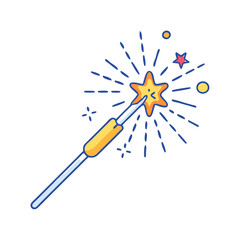 sparkler vector icon, sparkler vector illustration - simple illustration of sparkler, perfect for logos, and sparkler-themed designs.