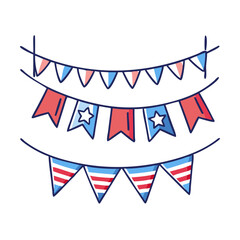 Obraz premium stars and stripes bunting icon
