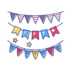 Obraz premium stars and stripes bunting icon