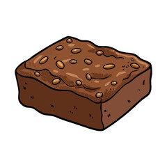 chocolate brownie vector icon, chocolate brownie vector illustration - simple illustration of chocolate brownie, perfect for logos, and chocolate brownie -themed designs.