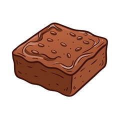 chocolate brownie vector icon, chocolate brownie vector illustration - simple illustration of chocolate brownie, perfect for logos, and chocolate brownie -themed designs.