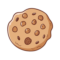 chocolate chip cookie vector icon, chocolate chip cookie vector illustration - simple illustration of chocolate chip cookie, perfect for logos, and chocolate chip cookie -themed designs.