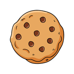 chocolate chip cookie vector icon, chocolate chip cookie vector illustration - simple illustration of chocolate chip cookie, perfect for logos, and chocolate chip cookie -themed designs.