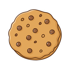 chocolate chip cookie vector icon, chocolate chip cookie vector illustration - simple illustration of chocolate chip cookie, perfect for logos, and chocolate chip cookie -themed designs.