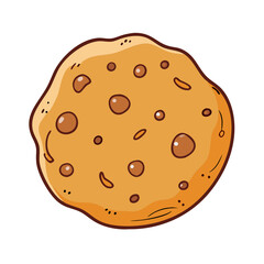 chocolate chip cookie vector icon, chocolate chip cookie vector illustration - simple illustration of chocolate chip cookie, perfect for logos, and chocolate chip cookie -themed designs.