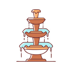 chocolate fountain vector icon, chocolate fountain vector illustration - simple illustration of chocolate fountain, perfect for logos, and chocolate fountain -themed designs.