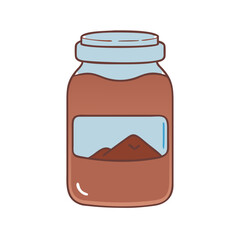 cocoa powder jar vector icon, cocoa powder jar vector illustration - simple illustration of cocoa powder jar, perfect for logos, and cocoa powder jar -themed designs.