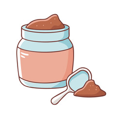 cocoa powder jar vector icon, cocoa powder jar vector illustration - simple illustration of cocoa powder jar, perfect for logos, and cocoa powder jar -themed designs.