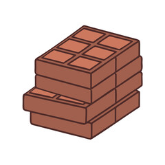 stack of chocolate squares icon