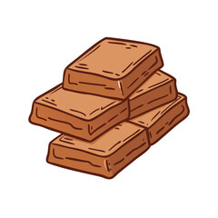 stack of chocolate squares icon