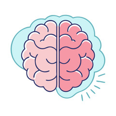 brain vector icon, brain vector illustration - simple illustration of brain, perfect for logos, and brain -themed designs.