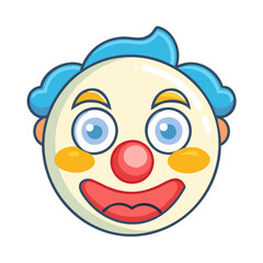 Fototapeta premium clown face vector icon, clown face vector illustration - simple illustration of clown face, perfect for logos, and clown face -themed designs.