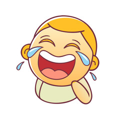 crying laughing with tilted head icon