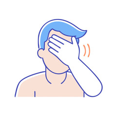 face palm vector icon, face palm vector illustration - simple illustration of face palm, perfect for logos, and face palm -themed designs.