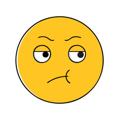 face with raised eyebrow vector icon, face with raised eyebrow vector illustration - simple illustration of face with raised eyebrow, perfect for logos, and face with raised eyebrow -themed designs.