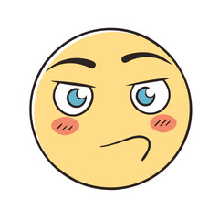 face with raised eyebrow vector icon, face with raised eyebrow vector illustration - simple illustration of face with raised eyebrow, perfect for logos, and face with raised eyebrow -themed designs.