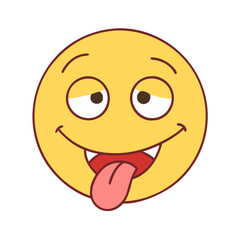 face with tongue out vector icon, face with tongue out vector illustration - simple illustration of face with tongue out, perfect for logos, and face with tongue out -themed designs.