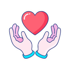 heart hands vector icon, heart hands vector illustration - simple illustration of heart hands, perfect for logos, and heart hands -themed designs.