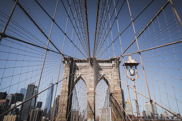 Fototapeta premium Brooklyn Bridge Pedestrian Crossing