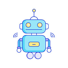 robot vector icon, robot vector illustration - simple illustration of robot, perfect for logos, and robot -themed designs.