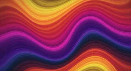 Fototapeta premium Abstract Rainbow Wave: A mesmerizing display of vibrant colors in an abstract wave pattern, evoking a sense of movement, energy, and endless possibilities.
