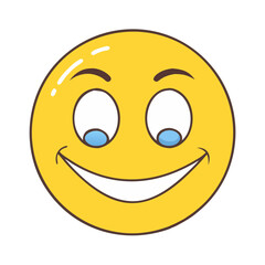 smiling face emoji vector icon, smiling face emoji vector illustration - simple illustration of smiling face emoji, perfect for logos, and smiling face emoji -themed designs.