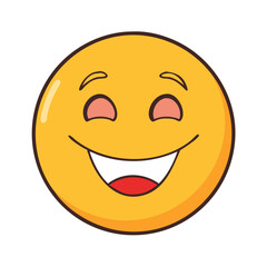 smiling face emoji vector icon, smiling face emoji vector illustration - simple illustration of smiling face emoji, perfect for logos, and smiling face emoji -themed designs.