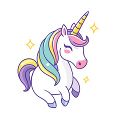 unicorn vector icon, unicorn vector illustration - simple illustration of unicorn, perfect for logos, and unicorn -themed designs.