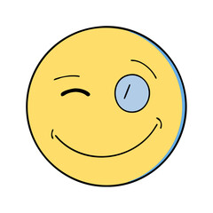 winking face vector icon, winking face vector illustration - simple illustration of winking face, perfect for logos, and winking face -themed designs.