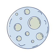 moon with craters vector icon, moon with craters vector illustration - simple illustration of moon with craters, perfect for logos, and moon with craters - themed designs.