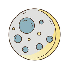 waning gibbous moon vector icon, waning gibbous moon vector illustration - simple illustration of waning gibbous moon, perfect for logos, and waning gibbous moon - themed designs.