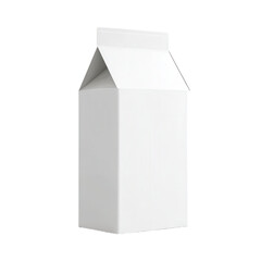 Blank White Carton Packaging Mockup Aseptic Milk Box Design Template