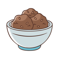 bowl of chocolate ice cream icon