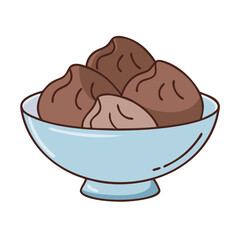 bowl of chocolate ice cream icon