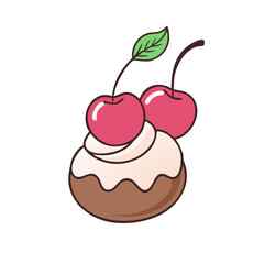 cherry on top vector icon, cherry on top vector illustration - simple illustration of cherry on top, perfect for logos, and cherry on top - themed designs.